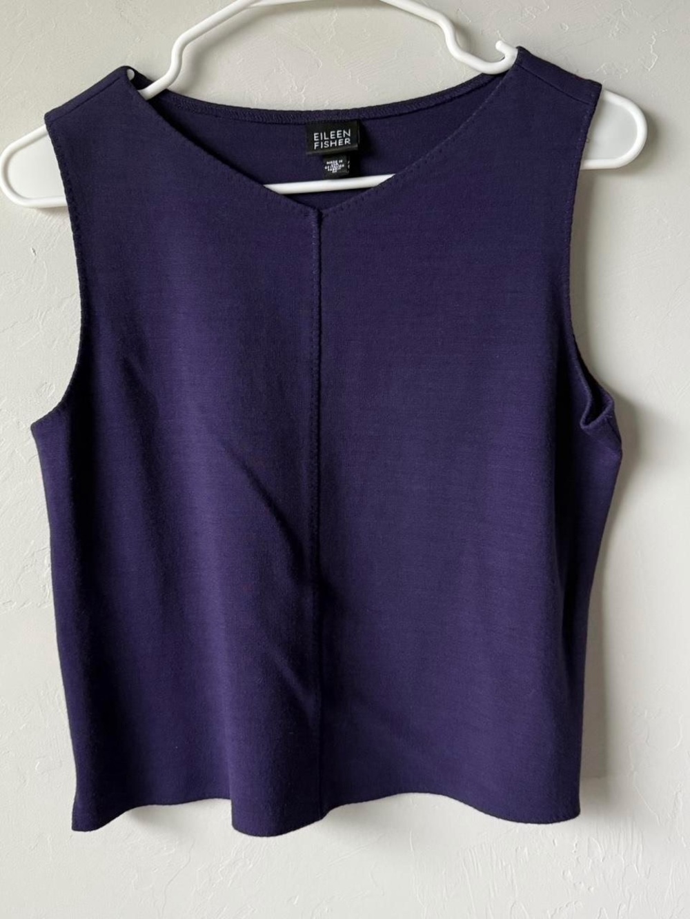 Eileen Fisher Purple Sleeveless Wool blend Top
